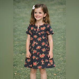 Mini Boden floral smock dress grandmacore vintage look. Pockets. Dainty 5 - 6